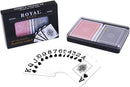 CLEARANCE! 2-Decks Royal Poker Size 100% Plastic Playing Cards Set in Plastic Case