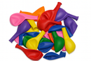Assorted colorful balloons on a white background