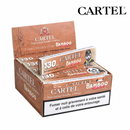A display box of Cartel Bamboo pack special blends and salts, featuring brown packaging with white and red text, a prominent health warning label, and the Cartel logo in the top right corner.