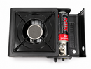 MIK Portable Black Butane Gas Stove Kit + 4 FREE Butane Cartridges