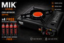 MIK Portable Black Butane Gas Stove Kit + 4 FREE Butane Cartridges