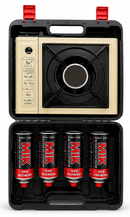 MIK Portable Beige Butane Gas Stove Kit + 4 FREE Butane Cartridges
