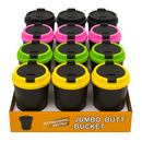 Jumbo Butt Bucket Ashtray Flip-Top Lid 12pcs