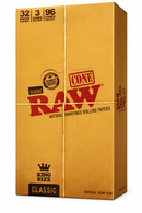 Raw Cones Classic King Size 32pk 3 Cone Pack