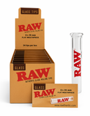 RAW Glass Filter Roach Tips Single - Round Mouthpiece 24pc