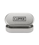 Metallic case with 'Clipper' branding on a white background