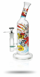 D&K Glass Oil Pourer 26cm Art Design