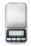 Digital pocket scale on a white background