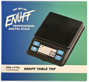 ENUFF professional digital scale packaging with blue and green gradient background