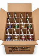 Ongbay Glass Oil Pourer - Accent Band Design - Assorted Colours (36CM)