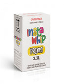 Box of Insta Whip Prime 3.3L with colorful branding on a white background