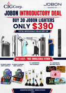 Jobon 30-Piece Lighter Deal + $127 FREE Stock