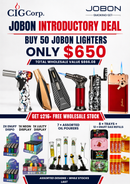 Jobon 50-Piece Lighter Deal + $216 FREE Stock