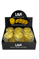 LAVA Gold Metal Herb & Tobacco Grinder 4 Piece 63mm Display of 6