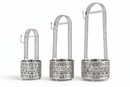 MIK Coco Silver Shisha Charcoal Holder 3pcs