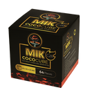 Box of Mik Cococube coconut charcoal briquettes on a black background