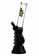 Ongbay Black Gripper Glass Oil Pourer with Clear Straight Neck (29cm)