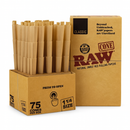 RAW CLASSIC CONE 75PK 1/4