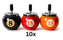 Pool Ball Spin Lid Resin Ashtray Assorted