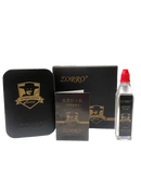 Zorro Lighter Fluid Refill Flip Lid Worn Silver Design