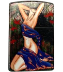 Zorro Lighter Fluid Refill Flip Lid Lady Design