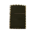Zorro Lighter Fluid Refill Flip Lid Gold Cut Corners Design