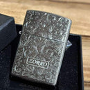 Zorro Lighter Fluid Refill Flip Lid Flower Design