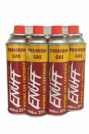Four Enuff premium gas cartridges on a white background
