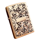 Zorro Lighter Fluid Refill Flip Lid Bronze Vine Design