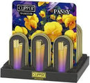 Clipper Lighter Metal Pansy 12pk