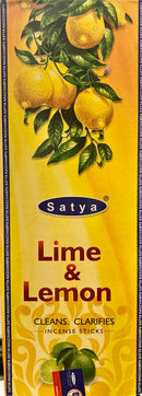 SATYA  Lime and Lemon Incense Sticks - 120 Sticks
