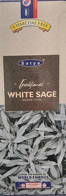SATYA  traditional White Sage Incense Sticks - 120 Sticks