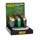 Clipper Metal Flint Blue And Green Pattern Lighter - 12PK